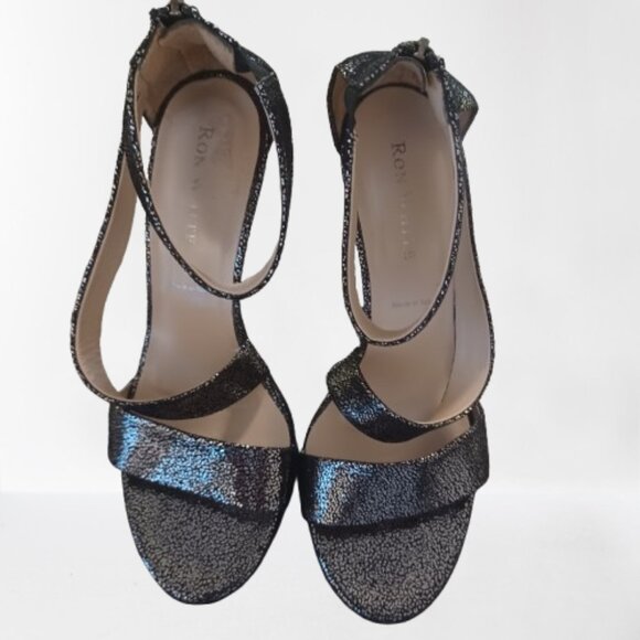Ron White Metallic Heels Size 40 EU 9.5 US - Picture 2 of 12
